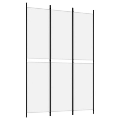 Berkfield Durable 3-Panel Room Divider White 150X220 Cm Fabric from B&Q