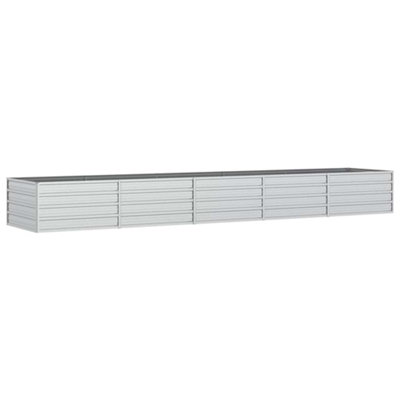B&Q -  Practical Garden Raised Bed 400X80X45 Cm Galvanized Steel Silver
