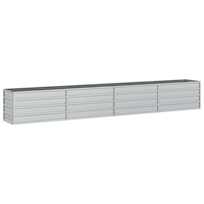 B&Q -  Practical Garden Raised Bed 320X40X45 Cm Galvanized Steel Silver