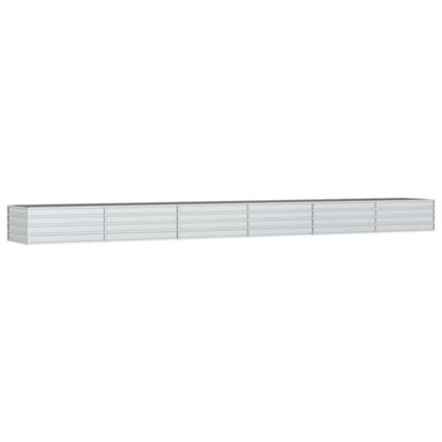B&Q -  Practical Garden Raised Bed 600X80X45 Cm Galvanized Steel Silver