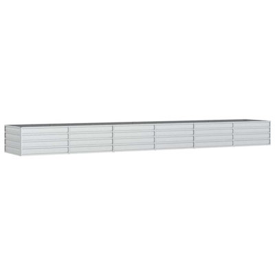 B&Q -  Practical Garden Raised Bed 480X80X45 Cm Galvanized Steel Silver