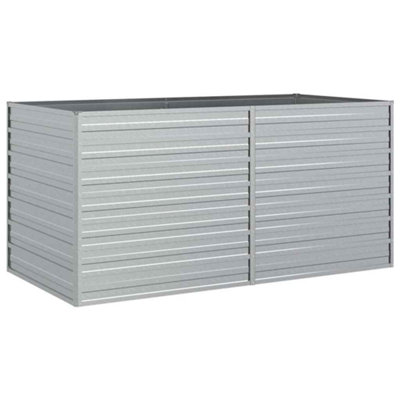 B&Q -  Practical Garden Raised Bed 160X80X77 Cm Galvanized Steel Silver
