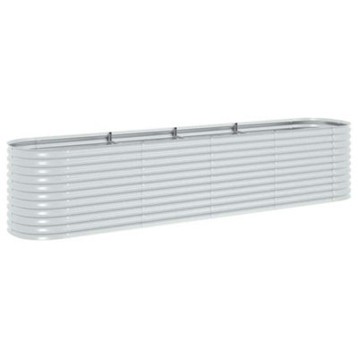 B&Q -  Practical Garden Raised Bed 400X80X81 Cm Galvanised Steel Silver