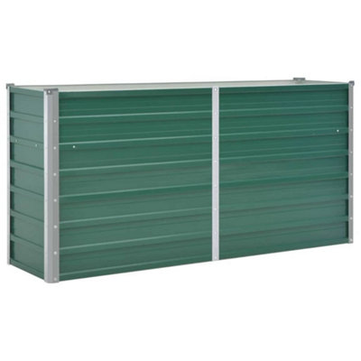 B&Q -  Practical Garden Raised Bed Galvanised Steel 160X40X77 Cm Green