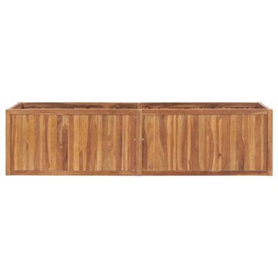 B&Q -  Durable Garden Raised Bed 200X50X50 Cm Solid Teak Wood