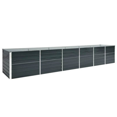 B&Q -  Practical Garden Raised Bed Galvanised Steel 480X80X77 Cm Anthracite