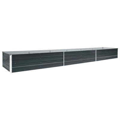 B&Q -  Practical Garden Raised Bed Galvanised Steel 480X80X45 Cm Anthracite