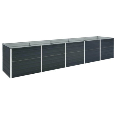 B&Q -  Practical Garden Raised Bed Galvanised Steel 400X80X45 Cm Anthracite