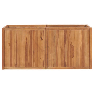 B&Q -  Durable Garden Raised Bed 150X50X70 Cm Solid Teak Wood