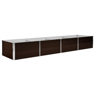 B&Q -  Practical Garden Raised Bed Brown 320X80X45 Cm Galvanised Steel