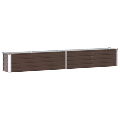B&Q -  Practical Garden Raised Bed Galvanised Steel 320X40X45 Cm Brown