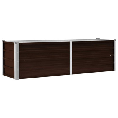 B&Q -  Practical Garden Raised Bed Brown 160X40X45 Cm Galvanised Steel