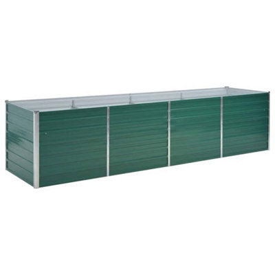 B&Q -  Practical Garden Raised Bed Galvanised Steel 320X80X77 Cm Green