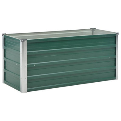 B&Q -  Practical Garden Raised Bed Galvanised Steel 100X40X45 Cm Green