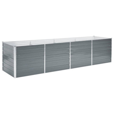 B&Q -  Practical Garden Raised Bed Galvanised Steel 320X80X77 Cm Grey