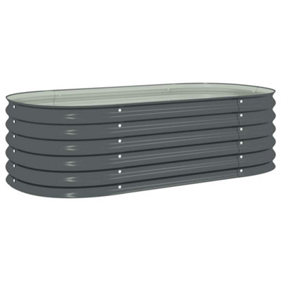B&Q -  Practical Garden Raised Bed 160X80X44 Cm Galvanised Steel Grey