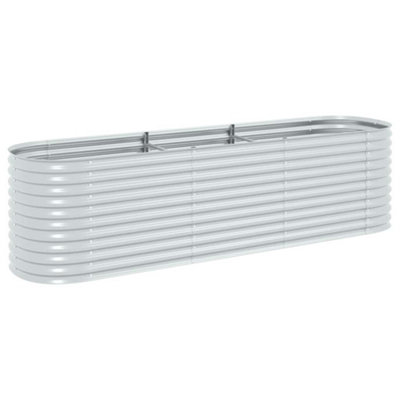 B&Q -  Practical Garden Raised Bed 320X80X81 Cm Galvanised Steel Silver