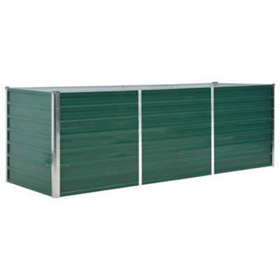 B&Q -  Practical Garden Raised Bed Galvanised Steel 240X80X77 Cm Green