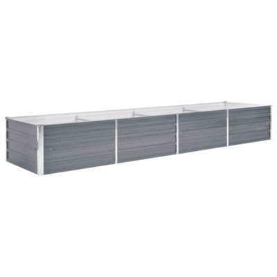 B&Q -  Practical Garden Raised Bed Galvanised Steel 320X80X45 Cm Grey