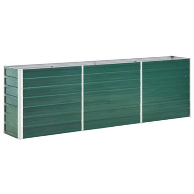 B&Q -  Practical Garden Raised Bed Galvanised Steel 240X40X77 Cm Green