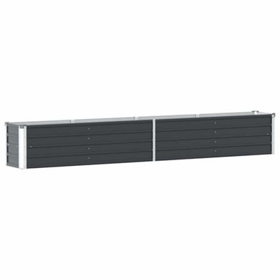B&Q -  Practical Garden Raised Bed Galvanised Steel 320X40X45 Cm Anthracite