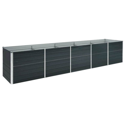 B&Q -  Practical Garden Raised Bed Galvanised Steel 400X80X77 Cm Anthracite