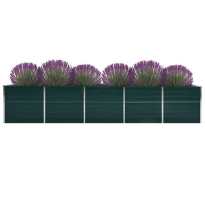 B&Q -  Practical Garden Raised Bed Galvanised Steel 400X80X45 Cm Green
