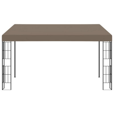 Berkfield Durable Wall-Mounted Gazebo 4X3 M Taupe Fabric from B&Q