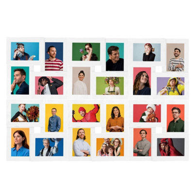 Berkfield Modern Collage Photo Frame For 24X(13X18 Cm) Picture White Mdf from B&Q