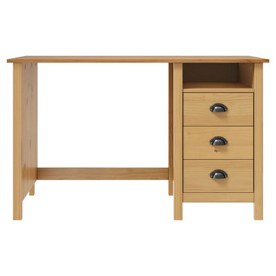 Berkfield Stylish Desk Hill Range With 3 Drawers 120X50X74 Cm Solid Pine Wood from B&Q