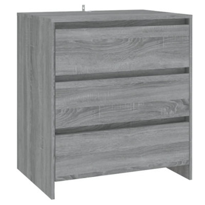 B&Q -  Sturdy Sideboard Grey Sonoma 70X41X75 Cm Engineered Wood