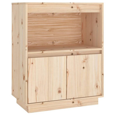B&Q -  Sturdy Sideboard 60X34X75 Cm Solid Wood Pine