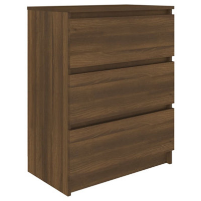 B&Q -  Sturdy Sideboard Brown Oak 60X35X76 Cm Engineered Wood