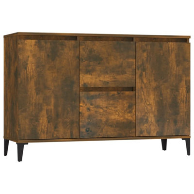 B&Q -  Sturdy Sideboard Smoked Oak 104X35X70 Cm Engineered Wood