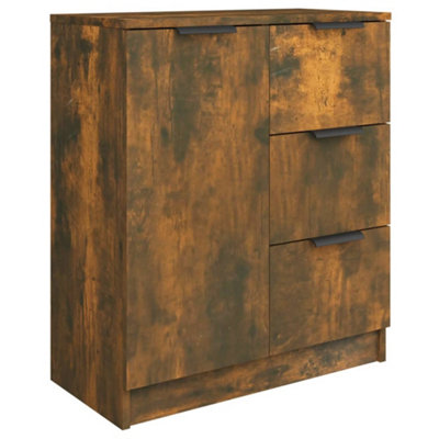 B&Q -  Sturdy Sideboard Smoked Oak Engineered Wood