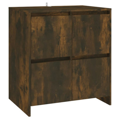 B&Q -  Sturdy Sideboard Smoked Oak 70X41X75 Cm Engineered Wood