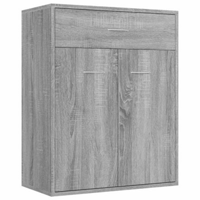 B&Q -  Sturdy Sideboard Grey Sonoma 60X30X75 Cm Engineered Wood