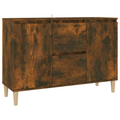 B&Q -  Sturdy Sideboard Smoked Oak 103.5X35X70 Cm Engineered Wood