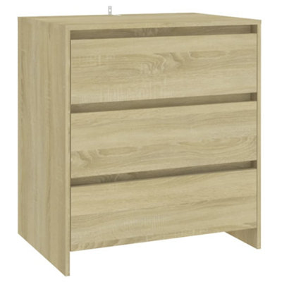 B&Q -  Sturdy Sideboard Sonoma Oak 70X41X75 Cm Engineered Wood