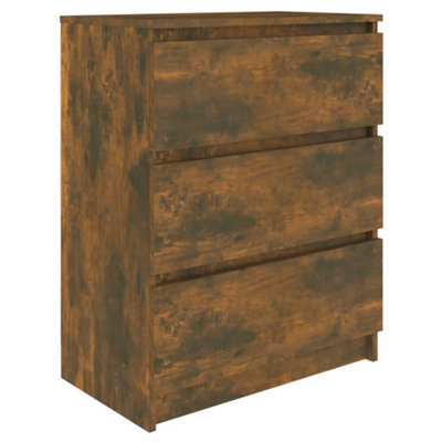 B&Q -  Sturdy Sideboard Smoked Oak 60X35X76 Cm Engineered Wood