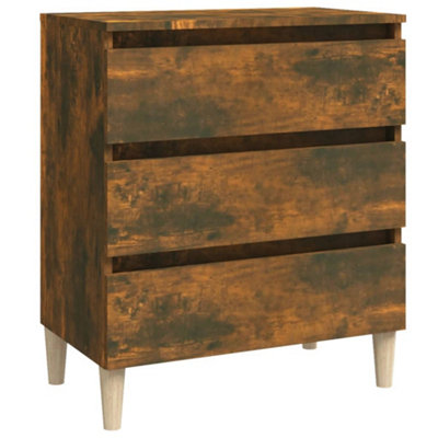 B&Q -  Sturdy Sideboard Smoked Oak 60X35X69 Cm Engineered Wood