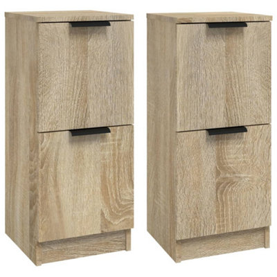 B&Q -  Sturdy Sideboards 2 Pcs Sonoma Oak 30X30X70 Cm Engineered Wood