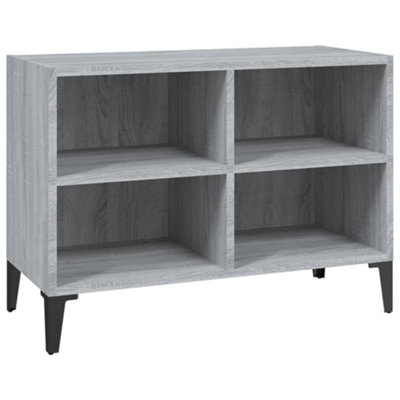 Berkfield Sturdy Tv Cabinet With Metal Legs Grey Sonoma 69.5X30X50 Cm from B&Q