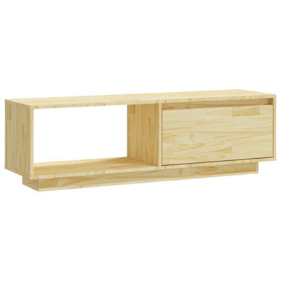 B&Q -  Solid Tv Cabinet 110X30X33.5 Cm Solid Pinewood