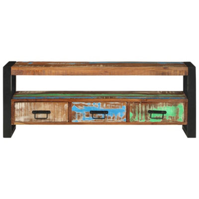 Berkfield Industrial Tv Cabinet 120X30X45 Cm Solid Wood Reclaimed from B&Q