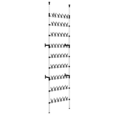 Berkfield Versatile Telescopic Shoe Rack With Rods Aluminium from B&Q