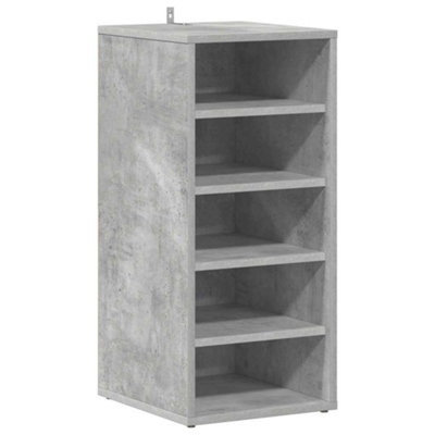 Berkfield Durable Shoe Cabinet Concrete Grey 31.5X35X70 Cm Engineered Wood from B&Q