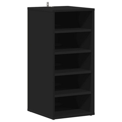Berkfield Durable Shoe Cabinet Black 31.5X35X70 Cm Engineered Wood from B&Q
