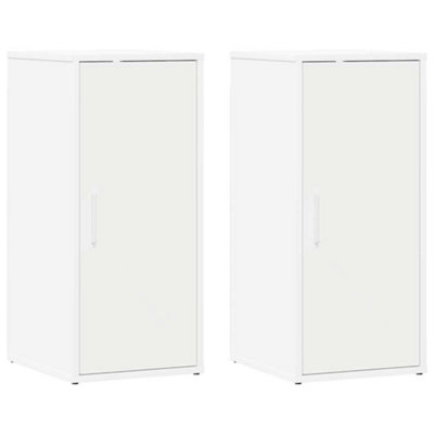 Berkfield Durable Shoe Cabinets 2 Pcs White 32X35X70 Cm Engineered Wood from B&Q