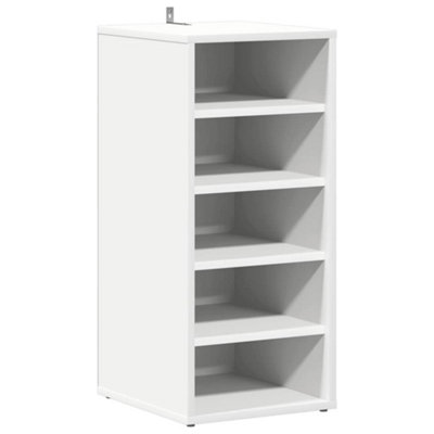 Berkfield Durable Shoe Cabinet White 31.5X35X70 Cm Engineered Wood from B&Q